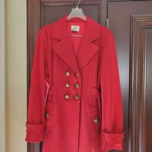 Vintage Red Pea Coat
